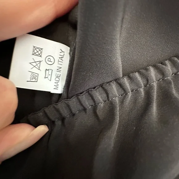 Rosamosario 100% Silk Crepe Palazzo Trousers Black Silk Palazzo Pajama Pant - Picture 6 of 14